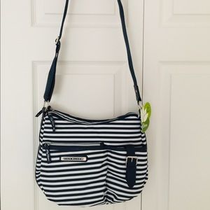 Striped Hobo by Lily Bloom, Navy & White